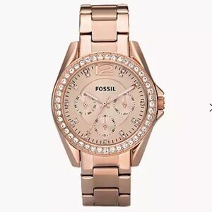 Fossil Riley Multifunction Rose Gold-Tone Stainless Steel Watch